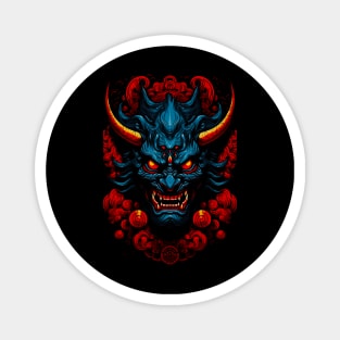 Oni Japanesse Demon Mask Magnet